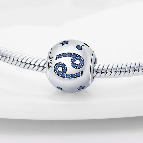 Vista 17 de Pandach 12 dijes de cumpleaños con signo del zodiaco de plata de ley 925 con piedra natal para mujer, pulsera, collar, pulsera, regalo para mujeres