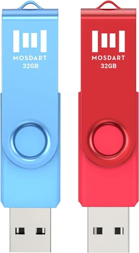 Vista 15 de mosDART - memoria externa USB 2.0 - capacidad pequeña - 10 unidades - 128mb indicador led, negro Con protección de puerto de clip giratorio