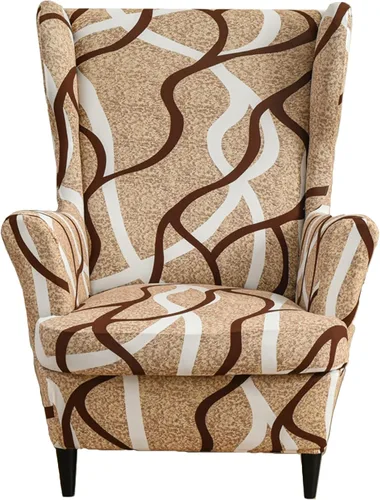 Vista 14 de HZDHCLH Fundas para silla de ala de 2 piezas, fundas de silla de ala de elastano elásticas para sillón del salón, fundas lavables para sofá
