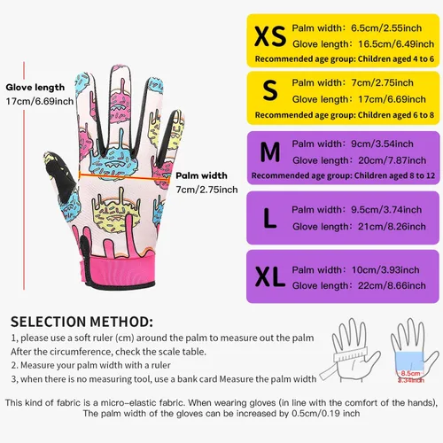 Vista 6 de Guantes de ciclismo de dedo completo para hombres y mujeres, guantes de ciclismo ajustables para actividades al aire libre, ciclismo de montaña