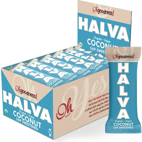 Vista 8 de Oh, Goodness! Barras orgánicas Halva - Sabor a almendra - Paquete de 16 barras de 1.41 oz