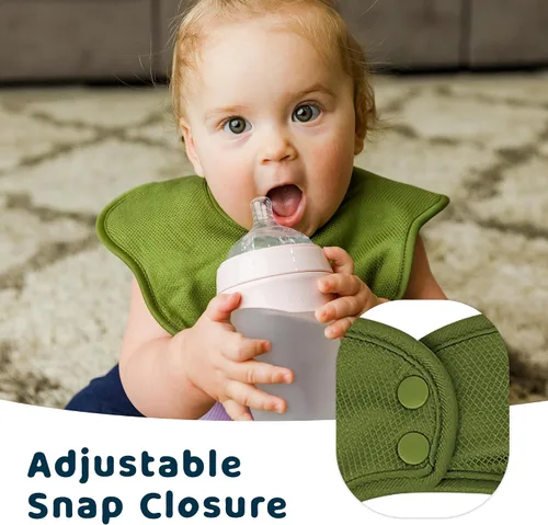 Vista 3 de Tiny Twinkle Roundabout Drool Bibs 3 Pack - 360 Rotating Water Resistant and Absorbent Teething Baby Bibs