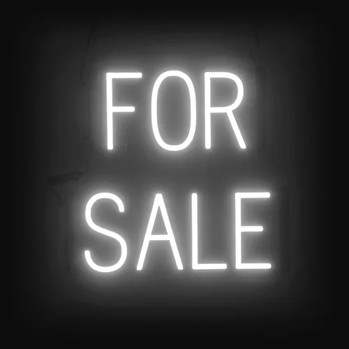 Vista 25 de SpellBrite Letrero de venta para empresas Señales relacionadas con la venta con aspecto de neón, luces LED blancas 16.3 x 6.3 pulgadas Blanco