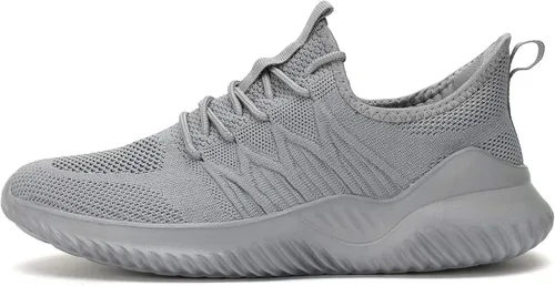 Vista 4 de Zapatos deportivos para correr para hombre, zapatillas sin cordones para caminar, ligeros, transpirables, informales, con suela suave, entrenadores