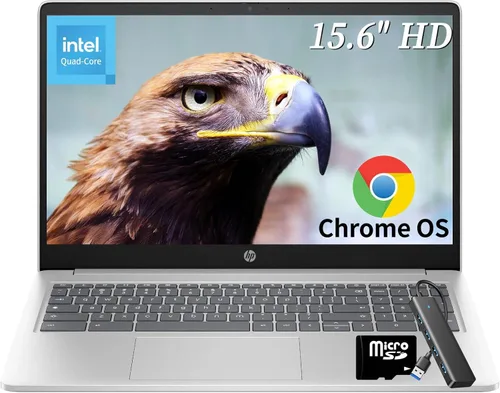 Vista 6 de HP Chromebook Laptop 14a-na1043cl 14 pulgadas diagonal FHD Notebook Intel Celeron N4500 4GB memoria 64GB eMMC computadora de almacenamiento PC