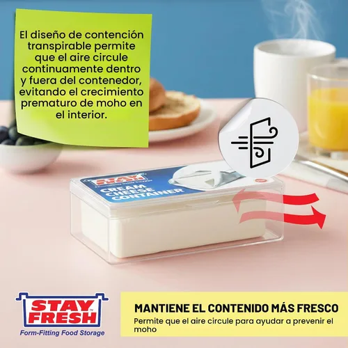 Vista 4 de Recipiente de queso crema Stay Fresh para refrigerador
