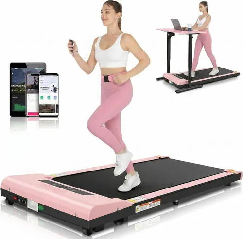 Vista 12 de Cinta de Caminar Portátil con Capacidad de 300 Libras, Cintas de Correr Portátiles para Casa y Oficina, Cinta de Correr Bajo el Escritorio