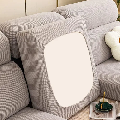 Vista 9 de Fundas de cojín de sofá impermeables para sofá, fundas de asiento de sofá de jacquard elástico, protector de muebles para mascotas y niños Azul