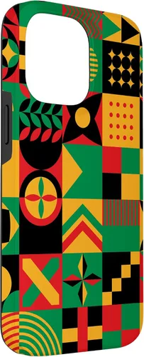 Vista 3 de Funda para iPhone 14 Pro Max con patrón tribal africano orgullo afroamericano historia negra