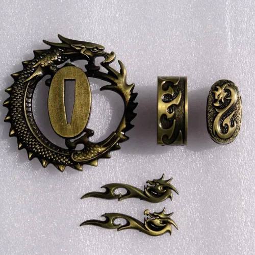 Vista 21 de Espada samurái japonesa KOSHIRAE – TSUBA FUCHI KASHIRA MENUKI 68-100