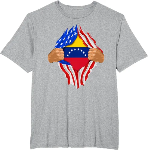 Vista 44 de Camiseta Venezuelan Blood Inside Me Regalo de la bandera de Venezuela, Blanco