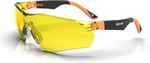 Vista 9 de DEX FIT Gafas de seguridad SG210N – Antivaho y resistentes a los arañazos Z87.1 protección ocular, patillas ajustables y agarre antideslizante