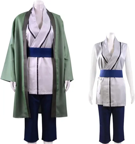 Vista 6 de Disfraz de anime para cosplay, traje de anime kimono con peluca, conjunto completo de Halloween para mujer