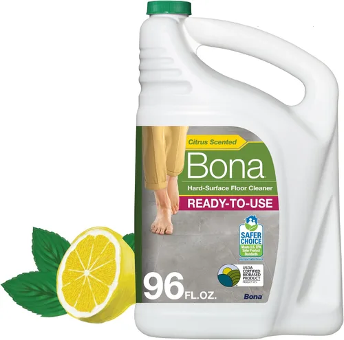 Vista 13 de Bona® Spray limpiador de pisos multisuperficie, 32 onzas líquidas, menta limón, incluye botella llena + recambio de concentrado para limpieza
