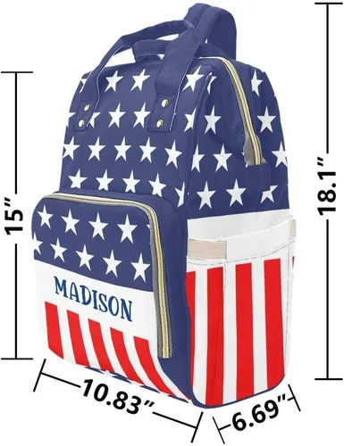 Vista 6 de MyPupSocks Bolsa de pañales personalizada, bolsa de hombro verde plam, bolsa casual, Multi02, Mochilas Daypack