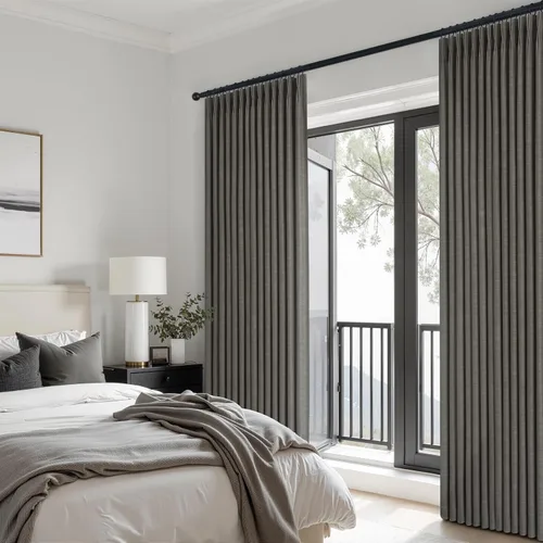 Vista 67 de Topfinel - Cortinas opacas plisadas de 96 pulgadas para dormitorio, 2 paneles Natural