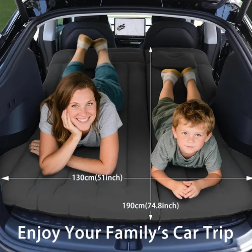 Vista 3 de Colchón de aire SUV, colchón inflable para automóvil, cama de aire flocada