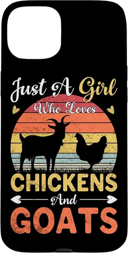 Vista 9 de Funda de regalo vintage con texto en inglés «Just A Girl Who Loves Chickens and Goats Farmer» para iPhone 17