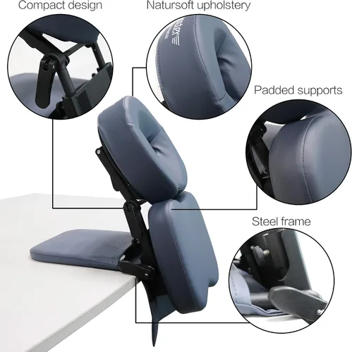 Vista 4 de Master Massage - Kit de cuna plegable para escritorio – Cojín ajustable para reposacabezas para mesa y escritorio – Kit de masaje versátil