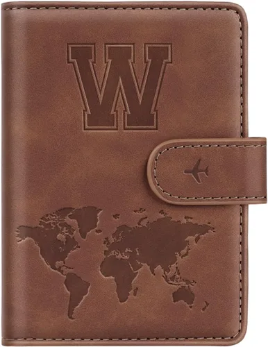 Vista 71 de Funda para Pasaporte Personalizada con Letra de la A a la Z, Billetera de Viaje con Bloqueo RFID, Funda para Pasaporte, Estuche para Pasaporte
