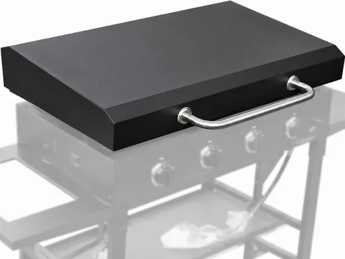 Vista 8 de Cubierta para parrilla Blackstone de 28 pulgadas con capucha con bisagras, cubierta de parrilla dura para exteriores, compatible con los modelos