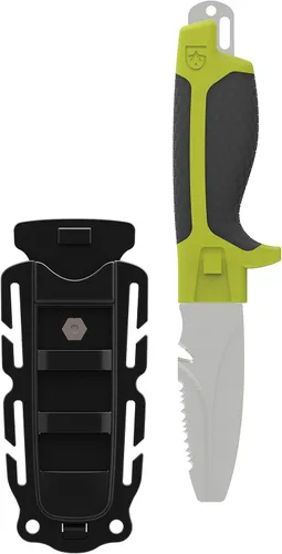 Vista 8 de GEAR AID Tanu - Cuchillo de buceo y rescate con funda, hoja de punta roma de 3 pulgadas