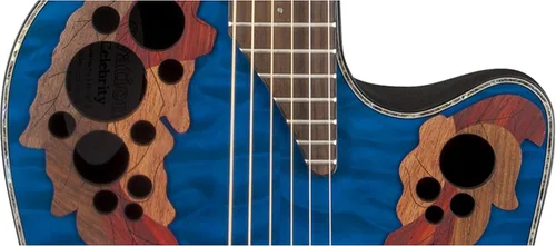Vista 4 de Ovation CE44P-8TQ Guitarra Acústica-Eléctrica, Colcha Azul Trans Arce