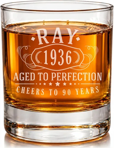 Vista 24 de Vintage 2005 Grabado 11oz Whisky Glass 21st Birthday Regalos para él ella Claro