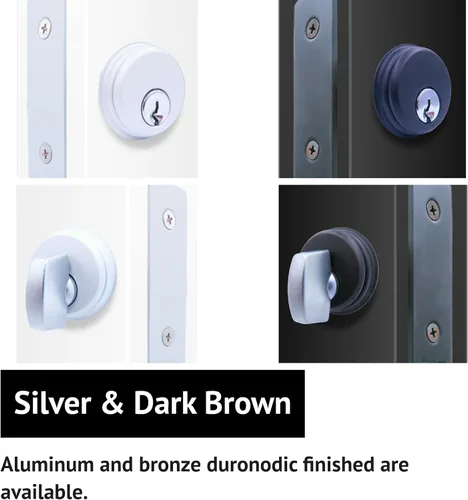 Vista 3 de elox Cilindro con llave de zinc y 1 cilindro de perilla para Adams Rite Commercial Storefront Door Lock a Pair Pack DU