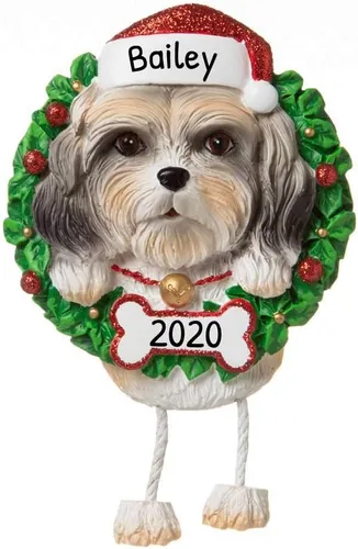 Vista 39 de Adornos de Navidad personalizados para perros 2024 – Corona de perro Beagle Adornos de Navidad para amantes de los perros, adorno de primera Navidad