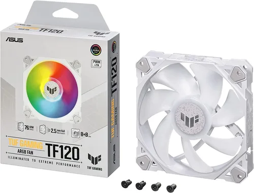 Vista 2 de ASUS TUF Gaming TF120 ARGB Case Fan White Edition - Paquete individual