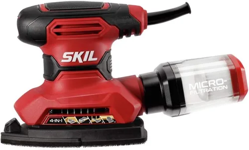 Vista 6 de SKIL SR232301 - Lijadora de detalles multifunción con cable con caja antipolvo de microfiltro, 3 accesorios adicionales y 12 hojas de lijado