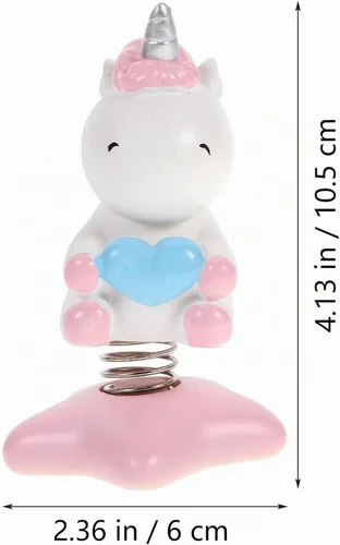 Vista 2 de Amosfun Bobbleheads Shaking Head - Figura de juguete para decoración de coche, color rosa