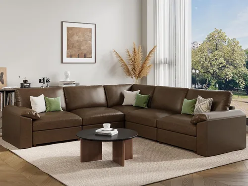 Vista 81 de EASE MOOSE Sofá modular seccional, sofá en forma de U para sala de estar Beige