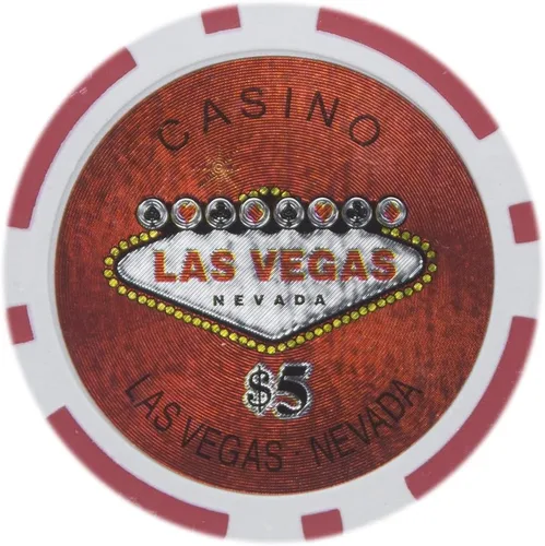 Vista 12 de Brybelly Las Vegas Casino Poker Chip Heavy 0.49 oz Clay Composite – Paquete de 50
