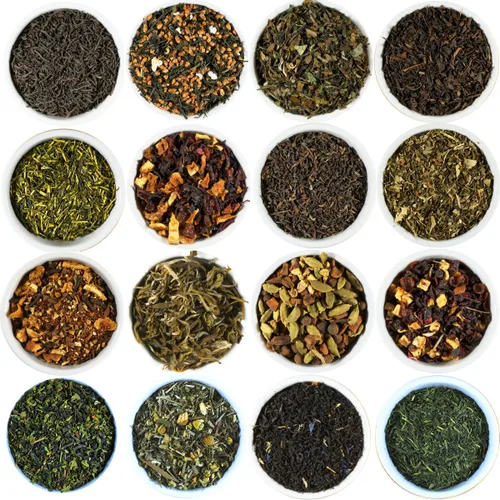 Vista 4 de Beantown Tea & Spices - Paquete económico de muestras de té. 30 muestras de té gourmet de hojas sueltas y 100 filtros. Paquete variado. Gran idea
