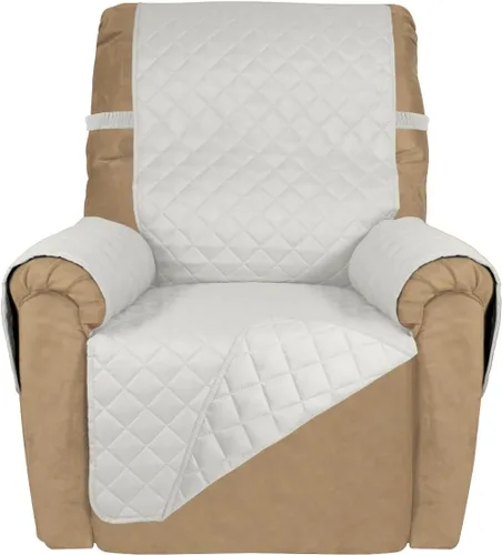 Vista 90 de PureFit - Funda de sofá acolchada reversible, protector de muebles impermeable, funda de sofá lavable con espuma antideslizante y correas elásticas