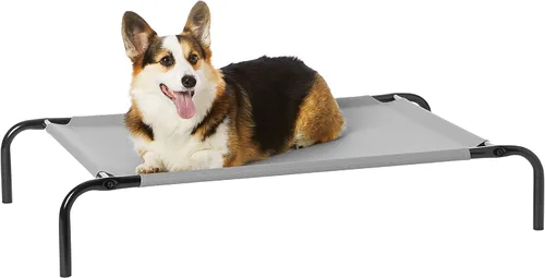 Vista 11 de Amazon Basics - Cama elevada refrescante y transpirable para mascotas, extra grande (60.1 x 37.1 x 8.9 pulgadas), 1 unidad, color gris