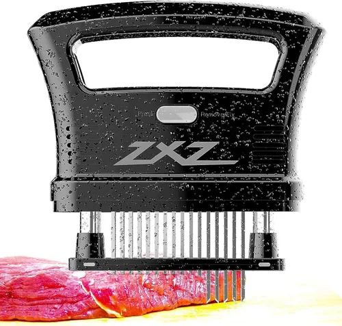 Vista 8 de ZXZ Mazo ablandador de carne de alta calidad, 48 cuchillas de acero inoxidable, ideal para carnes marinadas, carne de res, filetes, pollo, aves