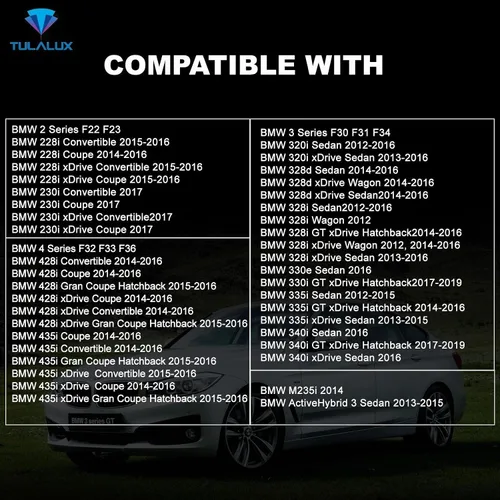 Vista 2 de Faros antiniebla compatibles con BMW (F22 220i 228i, serie 2) / (F30 F31 F34 320i 325i 328i 328d 335i, serie 3) / (F32 F33 F36 428i 435i, serie 4)