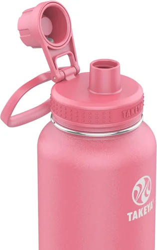 Vista 33 de Takeya Actives Botella de Agua con Tapa de Boquilla, Botella con Doble Aislamiento de Acero Inoxidable, Apta para Lavavajillas y Sin BPA, Botella