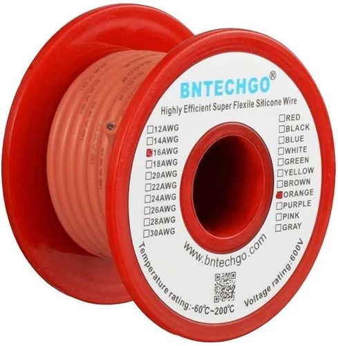 Vista 34 de BNTECHGO Alambre de silicona de calibre 16 rojo y negro cada 25 pies 2 Alambre de silicona calibre 16 rojo y negro