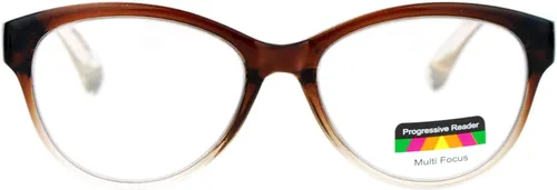 Vista 7 de SA106 Gafas de lectura progresivas Cat Eye Multi 3 Focus