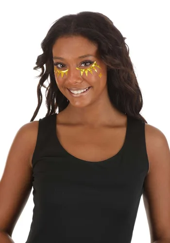 Vista 2 de Calcomanías Faciales Holográficas Gold Sparkle Sunshine Multicolor