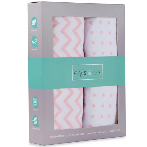 Vista 9 de Ely's & Co. Pack and Play - Juego de 2 sábanas ajustables para corralito de juego compatibles con Graco Pack n Play, para bebés, 100% algodón Rosa