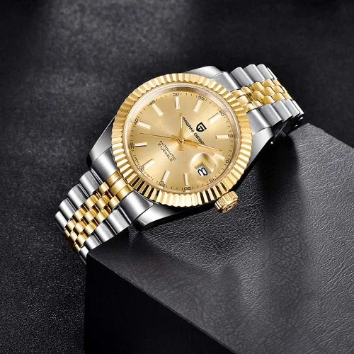 Vista 8 de Pagani Design Business Fashion Relojes automáticos para hombre, relojes deportivos de acero inoxidable para hombres, relojes de pulsera mecánicos