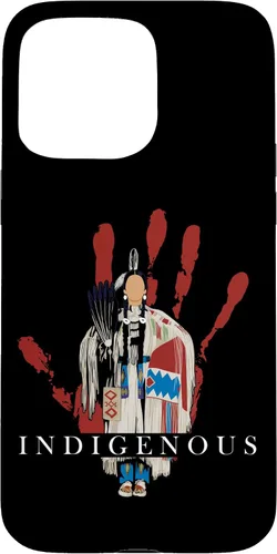 Vista 31 de Funda para iPhone 17 con diseño de sangre india de mano roja indígena nativa americana