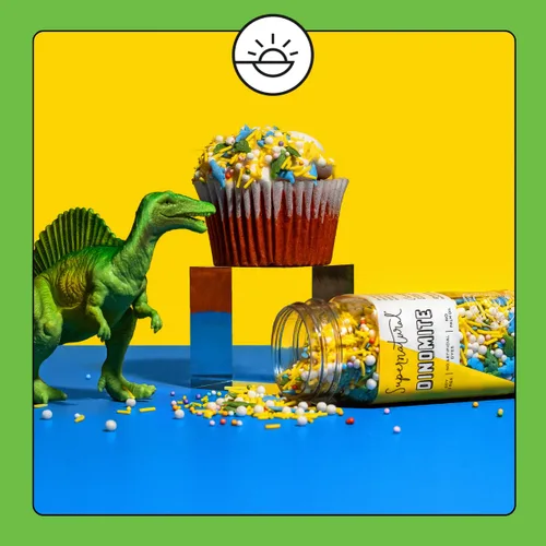 Vista 6 de Supernatural Dinomite Sprinkles, mezcla de confeti de dinosaurio vegano sin Colores a base de plantas e ingredientes veganos Gránulos
