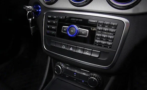 Vista 7 de x xotic tech Botón de control de audio estéreo de aluminio de aleación azul para interruptor de control de sonido, decoración de anillo compatible