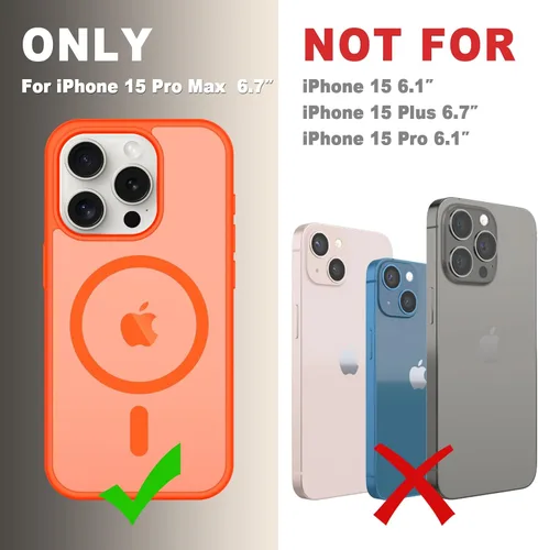 Vista 267 de Funda para Google Pixel 10 Pro XL, cubierta magnética mate, color negro Fit for MagSafe, Screen Protector included, Shockproof Military Grade